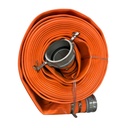 PVC Layflat Discharge Hose 4in x 50ft with Aluminum Camlock Fittings 150 PSI