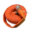 Boyau de renvoi en PVC 3po x 50pi avec raccords à came en aluminium 150 PSI - Orange